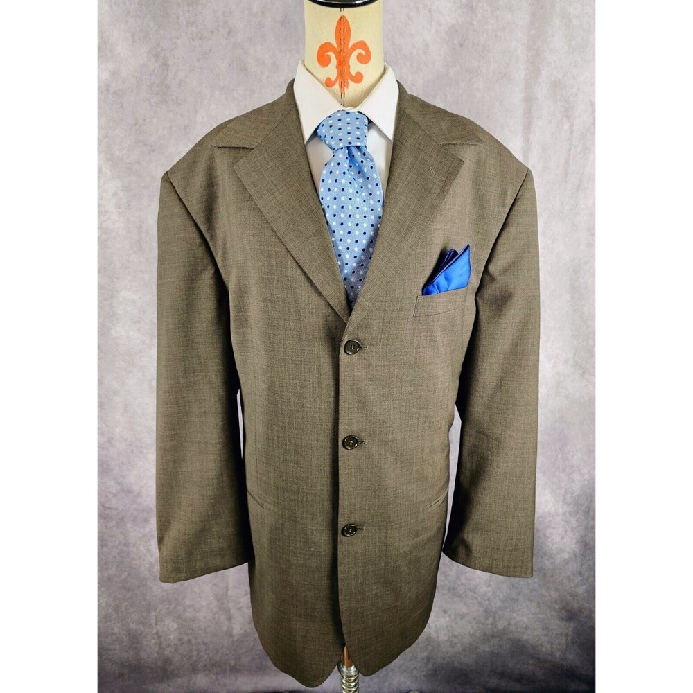 Pure Diamond Apparel Mens 46R Pure Wool Chestnut Brown Blazer Dress Jacket
